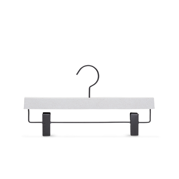 HP012 recycled plastic bottom hanger in grey with black metal parts